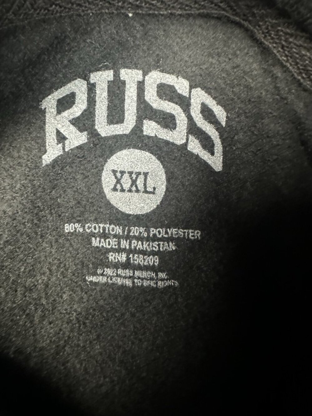 Russ Merch There's Really A Wolf Portrait Hoodie Black Men's XXL Graphic - Picture 8 of 15